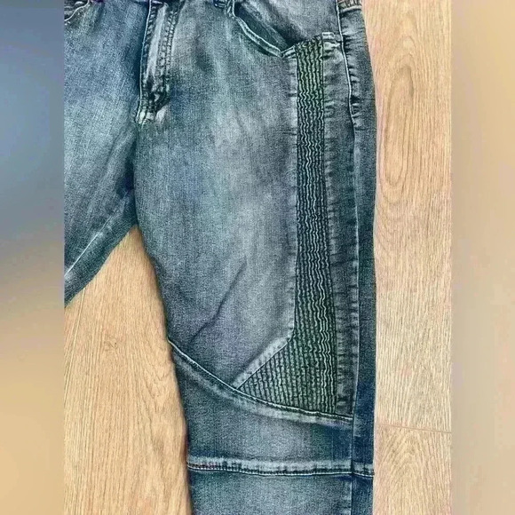 RawX Jeans Mens 36x30 Standard Y2K Denim Jeans Frayed Edge Decorative Stitch - Picture 11 of 14